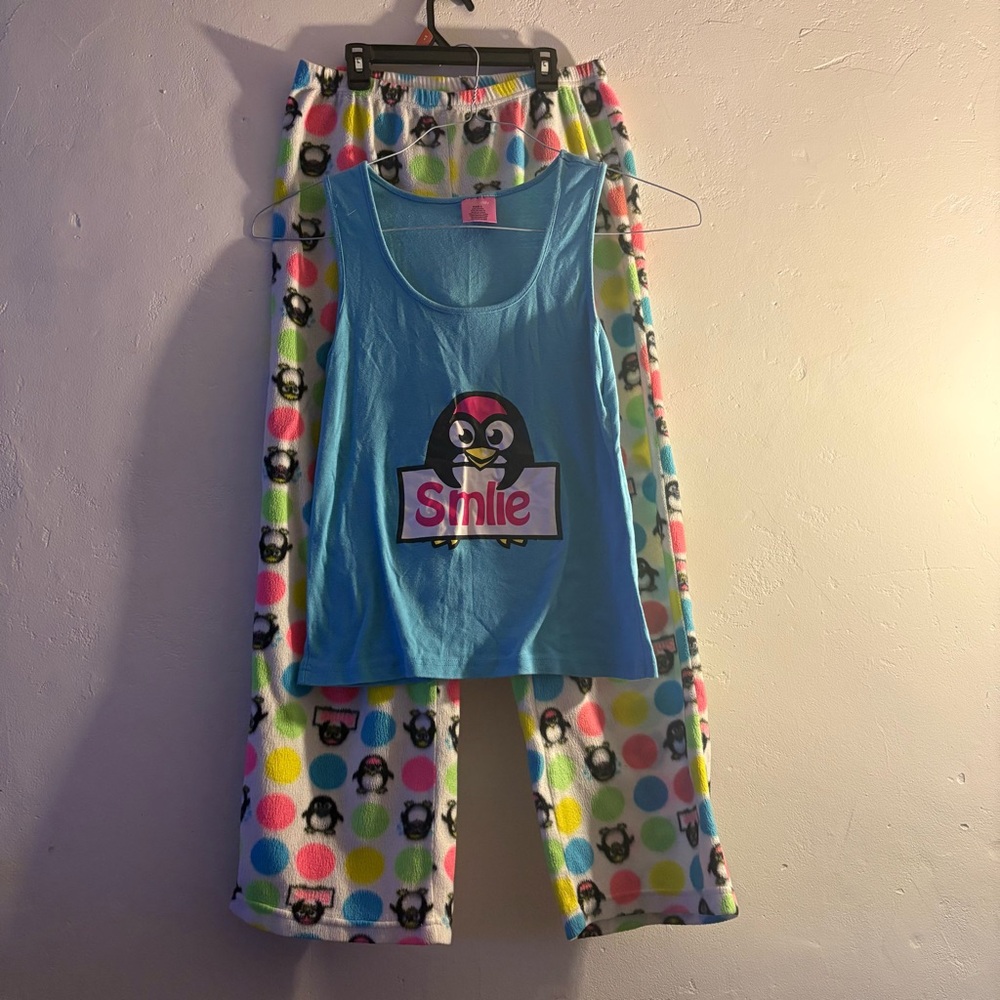 Body Candy Women’s Fleece Penguin Pajama Set Size Large
